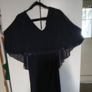 Navy blue knee length  special occasion dress